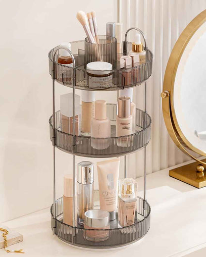 Three-Tier Rotating Makeup Organizer