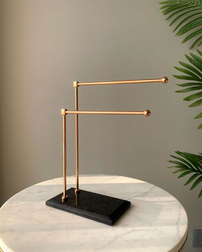 Melrose Hand Towel Marble & Steel Stand