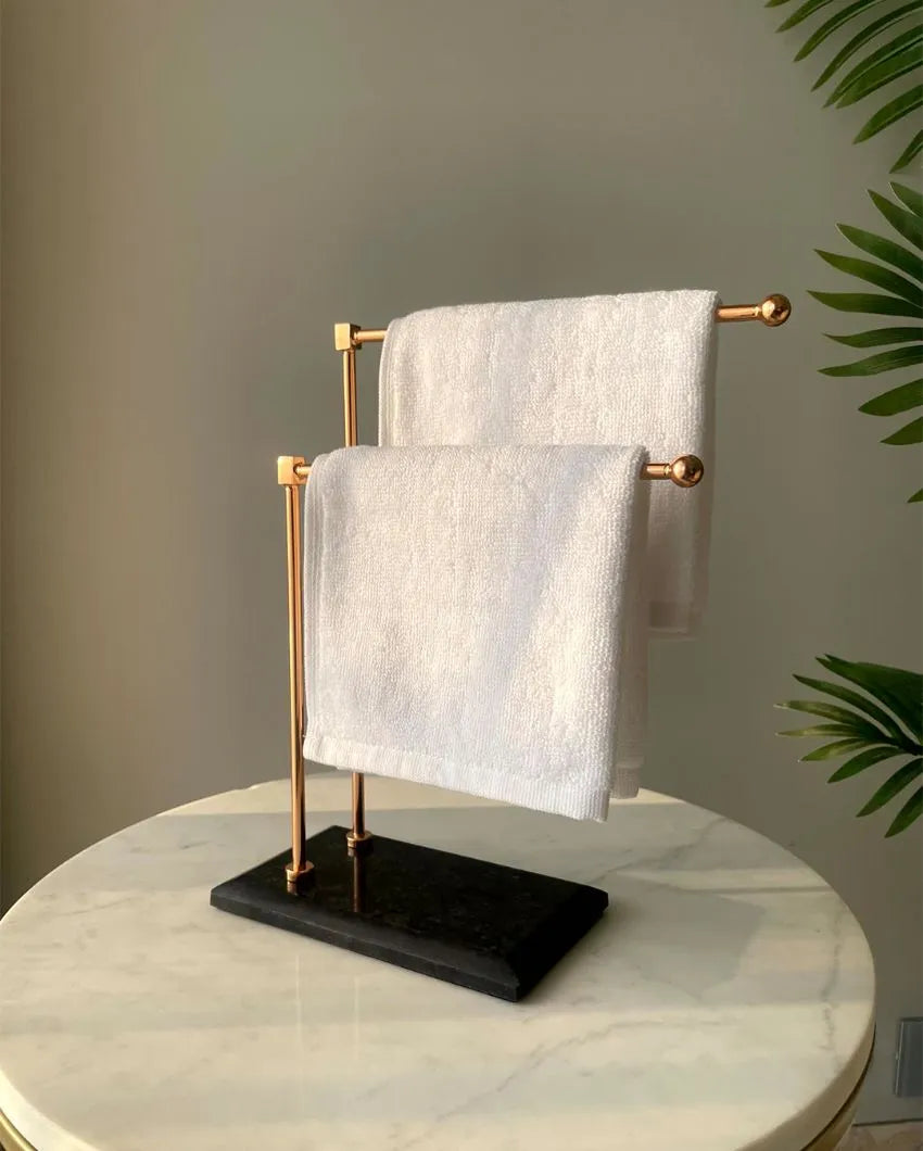 Melrose Hand Towel Marble & Steel Stand