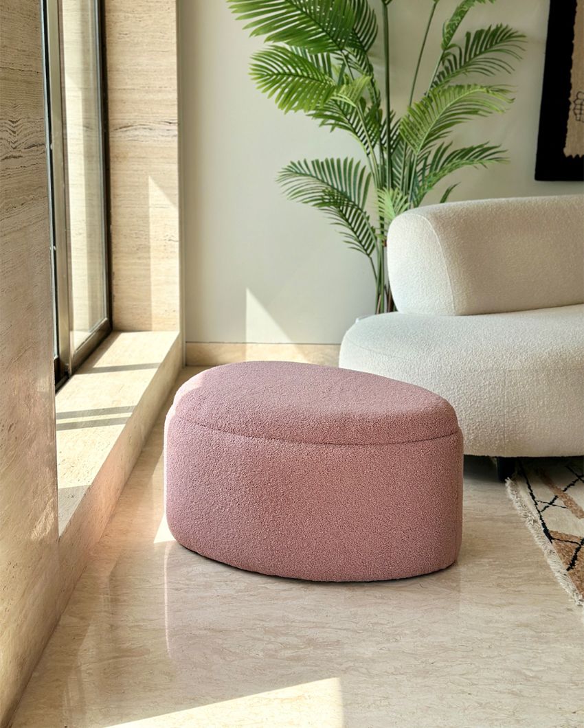 Pebble Boucle Pouffe with Storage