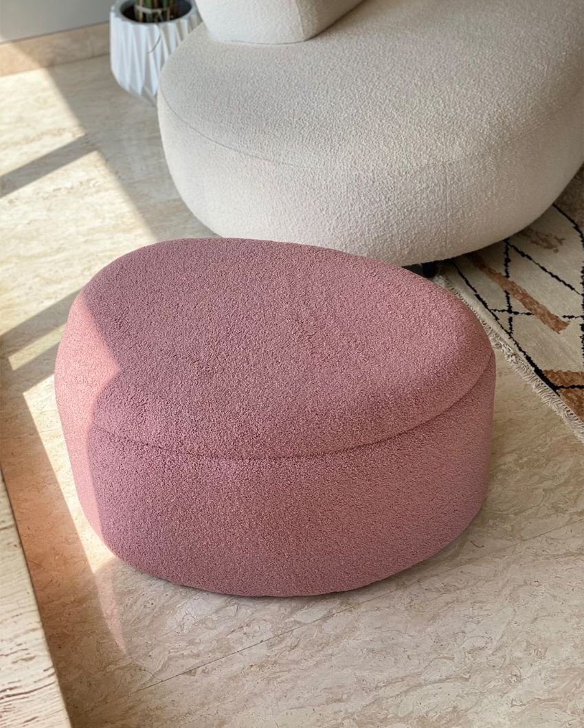 Pebble Boucle Pouffe with Storage