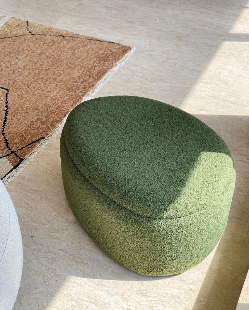 Pebble Boucle Pouffe with Storage