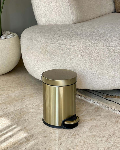 Golden Dune Metallic Dustbin