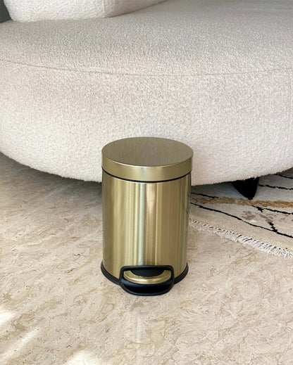 Golden Dune Metallic Dustbin