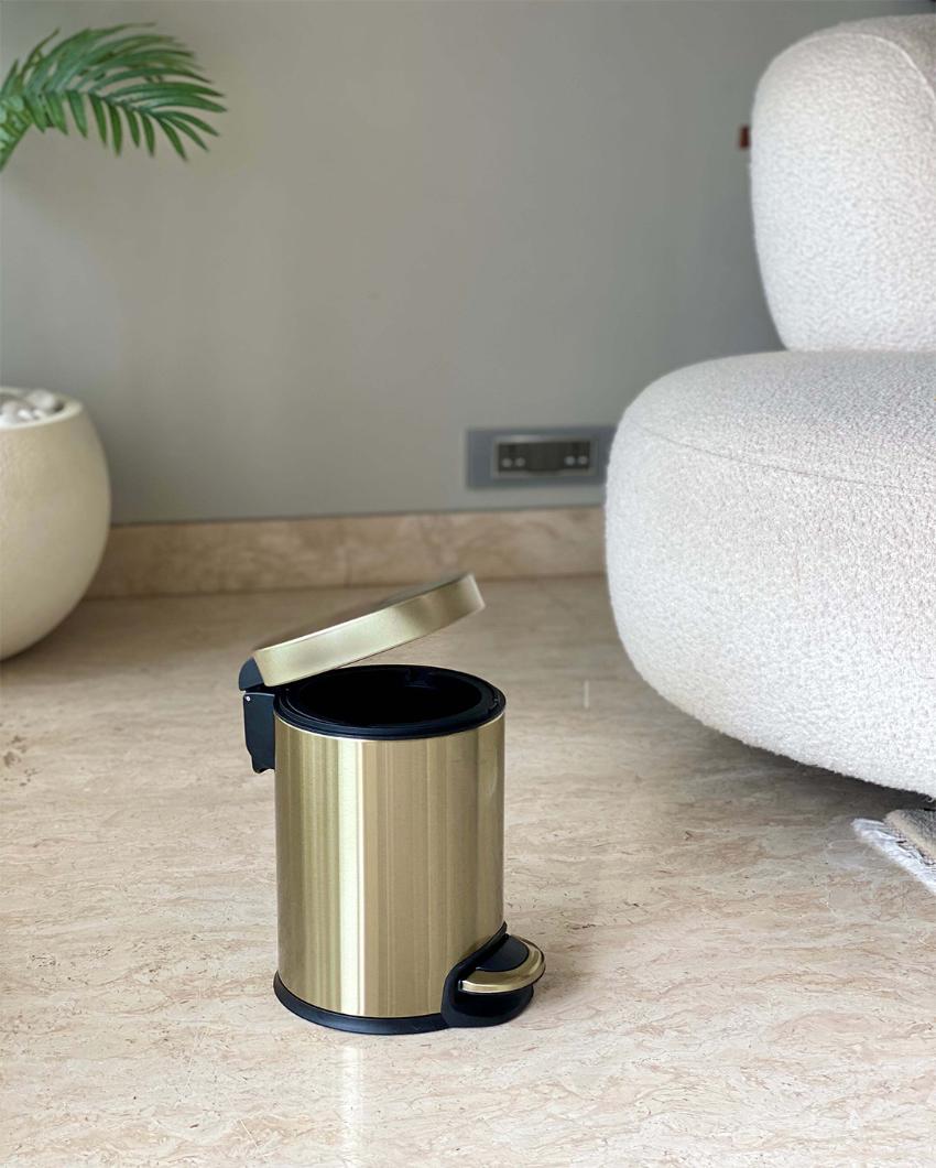 Golden Dune Metallic Dustbin