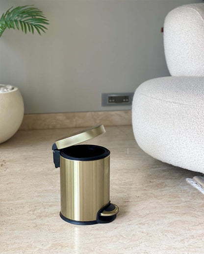 Golden Dune Metallic Dustbin