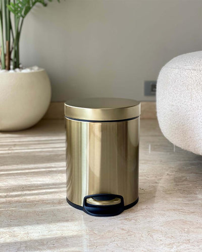 Golden Dune Metallic Dustbin