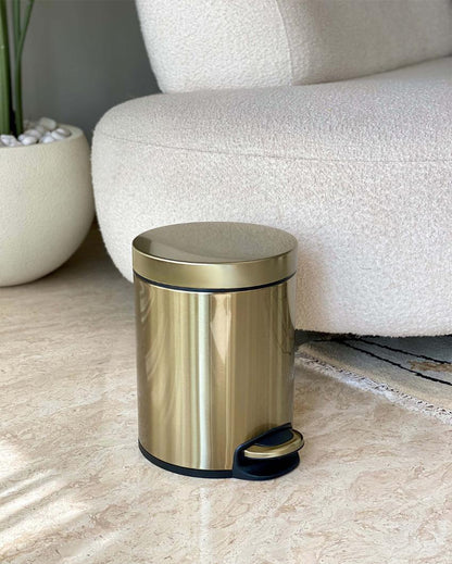 Golden Dune Metallic Dustbin