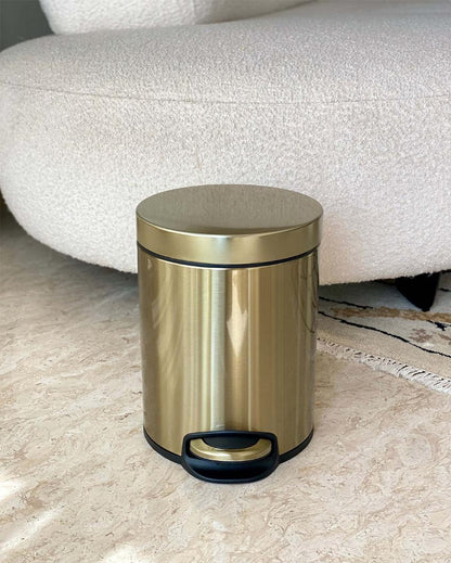 Golden Dune Metallic Dustbin