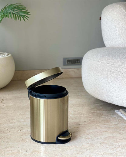 Golden Dune Metallic Dustbin