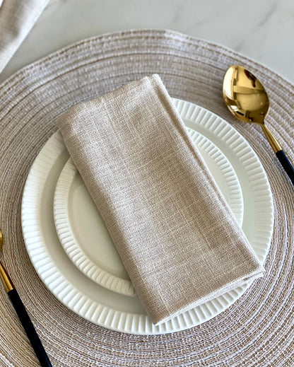 Table Napkins A Touch of Style | Beige | Set of 6