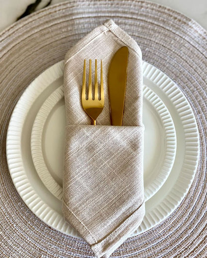 Table Napkins A Touch of Style | Beige | Set of 6