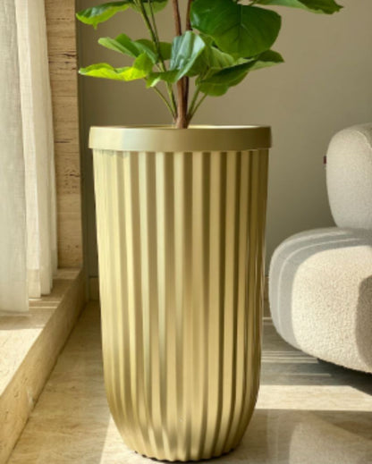 Grove Metallic Golden Decorative Planter