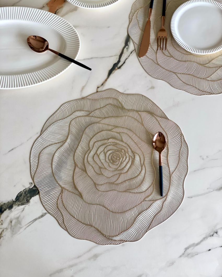 Rose Golden Table Mats | Set of 6