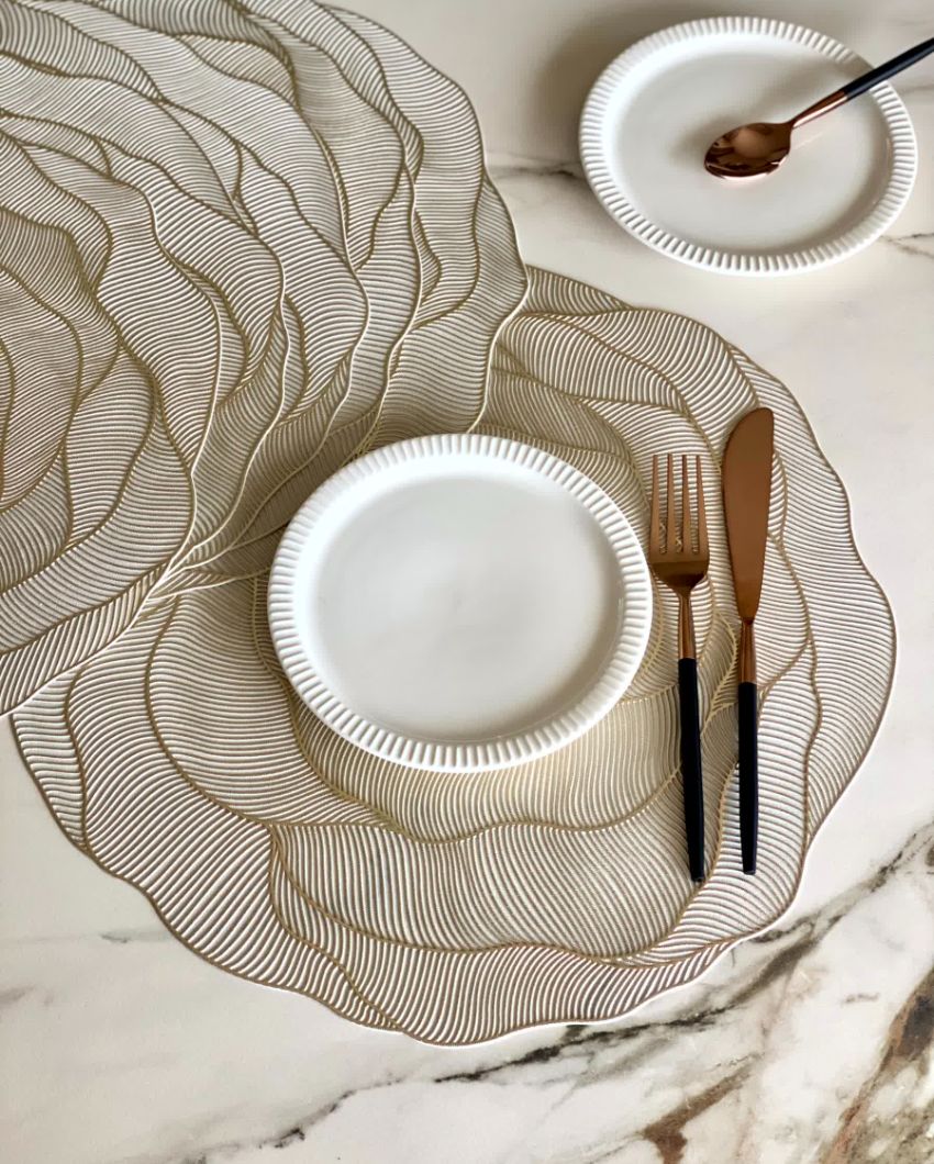 Rose Golden Table Mats | Set of 6