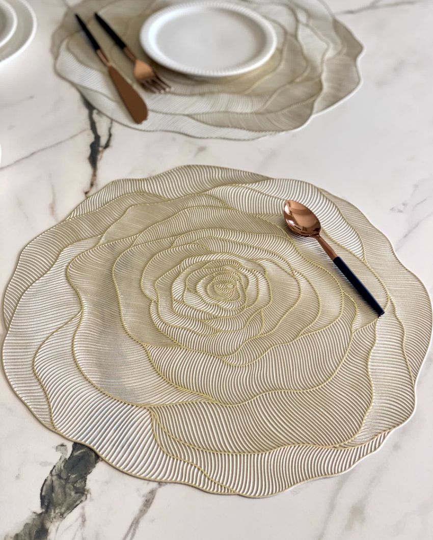 Rose Golden Table Mats | Set of 6