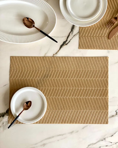 Chevron Wave Pattern Table Mats | Set of 6