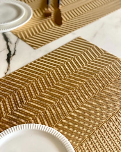 Chevron Wave Pattern Table Mats | Set of 6