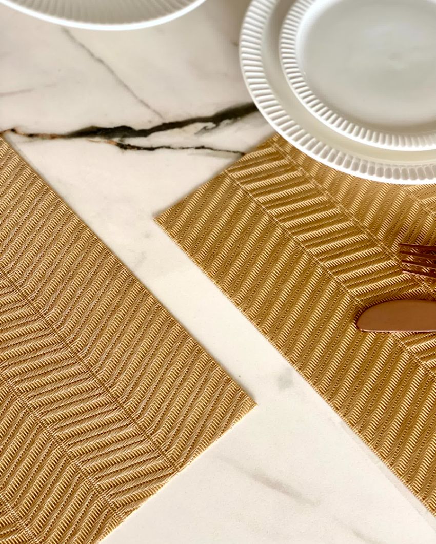 Chevron Wave Pattern Table Mats | Set of 6