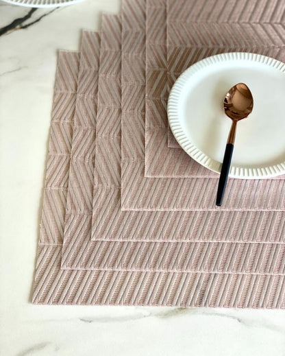 Chevron Wave Pattern Table Mats | Set of 6