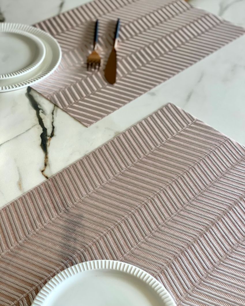 Chevron Wave Pattern Table Mats | Set of 6