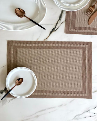 Classic Beige Table Mats | Set of 6