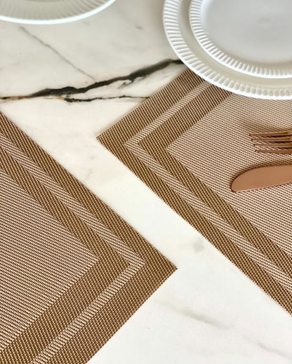 Classic Beige Table Mats | Set of 6