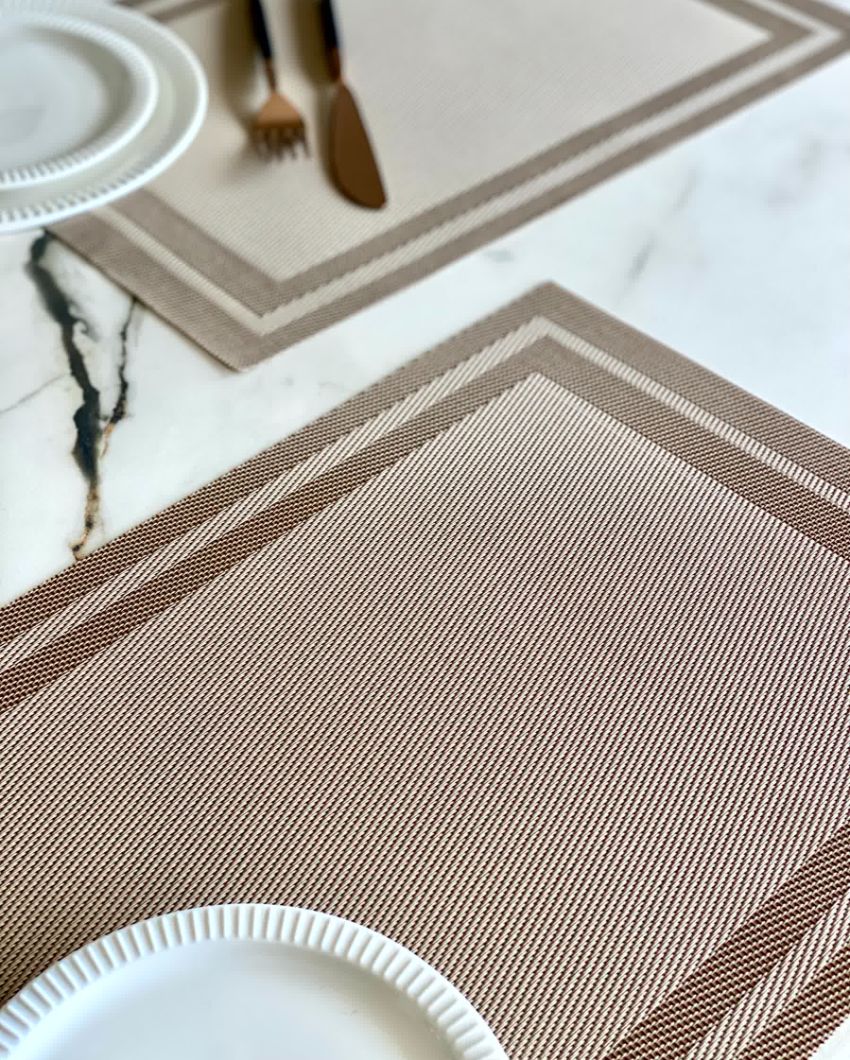 Classic Beige Table Mats | Set of 6