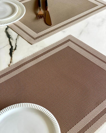 Classic Beige Table Mats | Set of 6