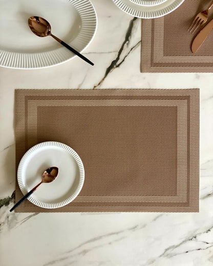 Classic Beige Table Mats | Set of 6