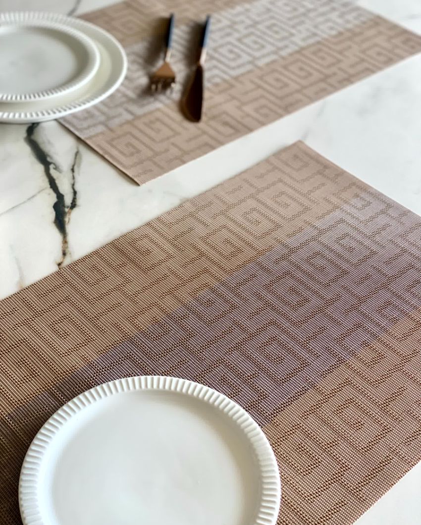 Greek Block Design Table Mats | Set of 6