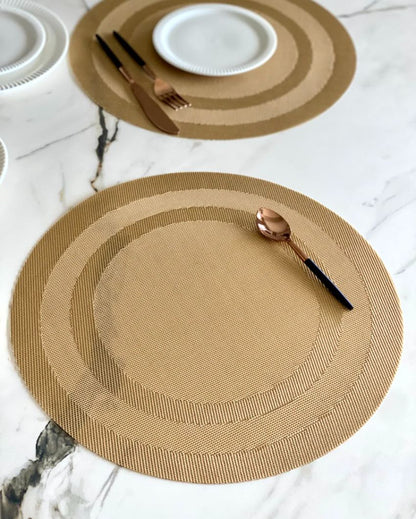 Textured Circular Table Mats | Set of 6