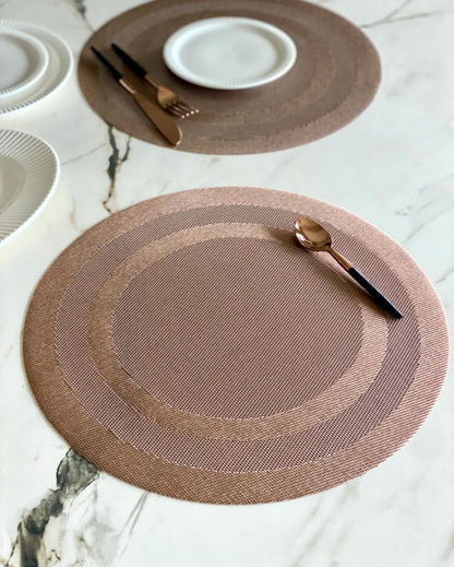 Textured Circular Table Mats | Set of 6