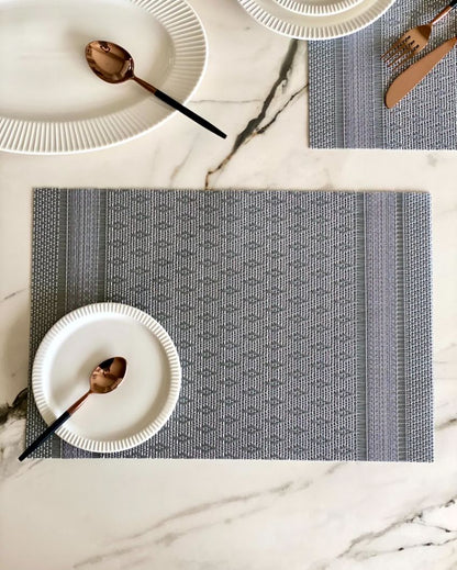 Argyle Grey Table Mats | Set of 6