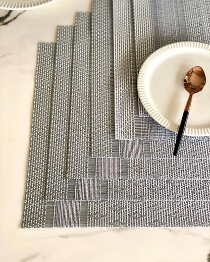 Argyle Grey Table Mats | Set of 6