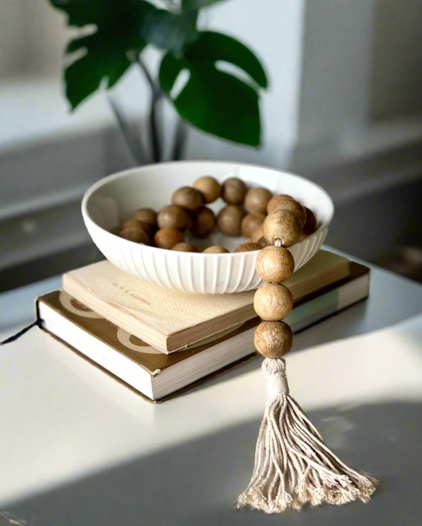 Timber Elegance Wooden Beads for Decor