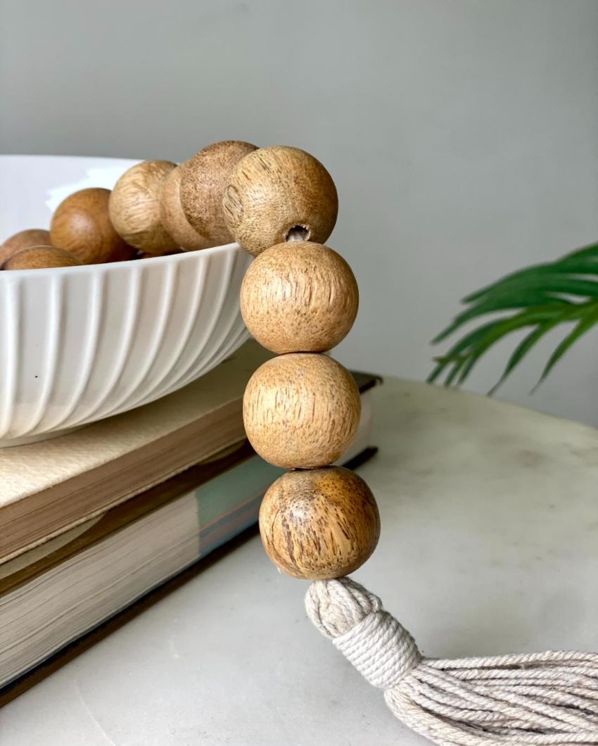 Timber Elegance Wooden Beads for Decor