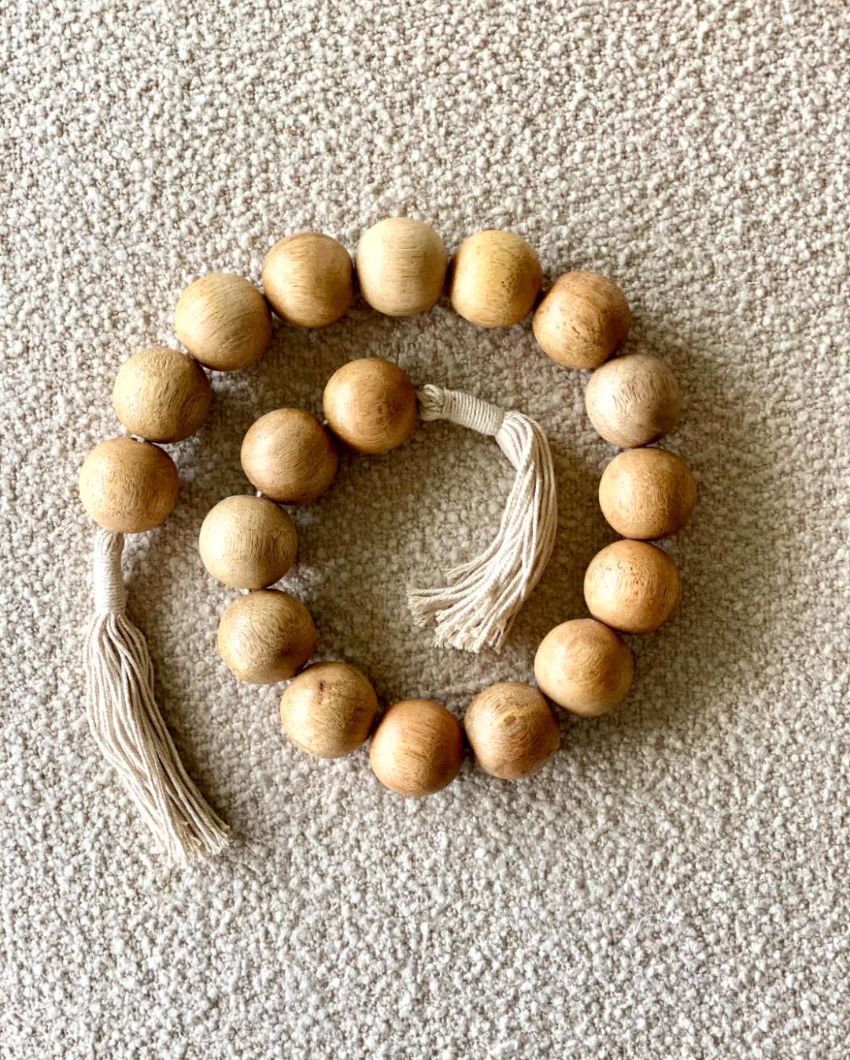 Timber Elegance Wooden Beads for Decor