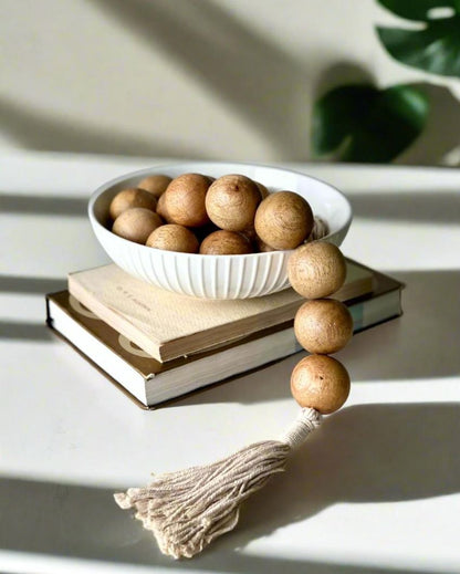 Timber Elegance Wooden Beads for Decor