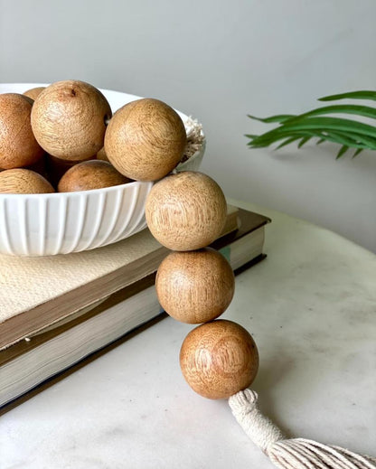 Timber Elegance Wooden Beads for Decor