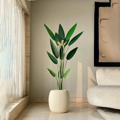 Stunning Green Strelitzia Pvc Artificial Plant Without Pot | 5 Feet