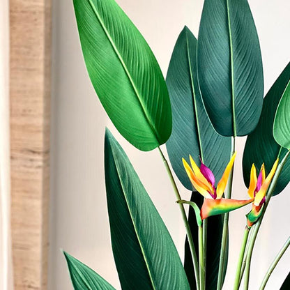 Stunning Green Strelitzia Pvc Artificial Plant Without Pot | 5 Feet