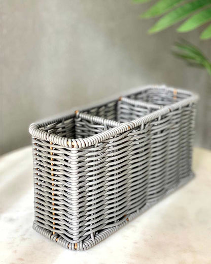 Boho Chic Rattan Cutlery Holder for Table Settings | 9 x 3 x 5 inches