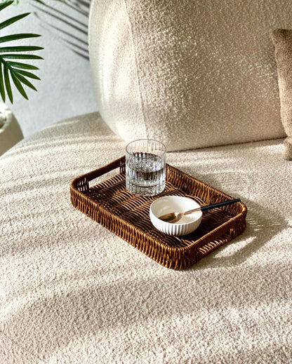 Luxury Boho Rattan Tray | 12 x 8 x 2 inches