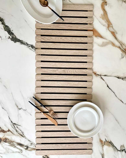 Extended Cream Foldable Table Runner for Large Tables | Cream