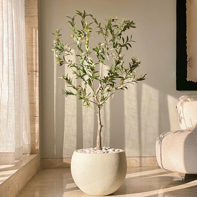 Lifelike Artificial Infinite Olive Plant Without Pot | 4.3 Feet