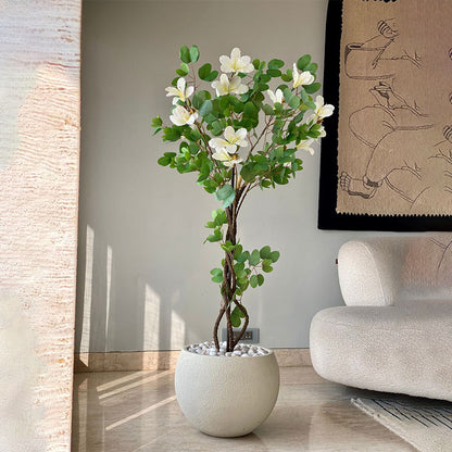 Artificial White & Green Bauhinia Plant Without Pot | 5 Feet