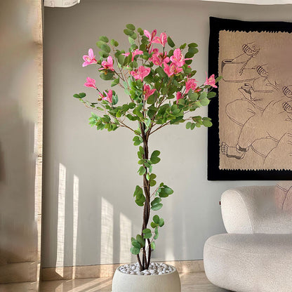 Artificial Pink & Green Bauhinia Plant Without Pot | 6 Feet