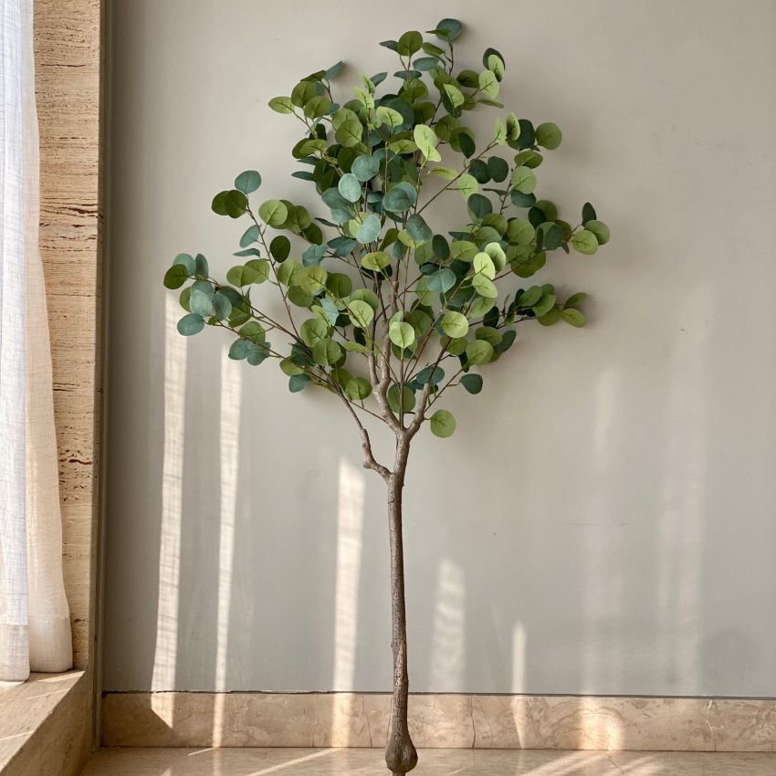 Artificial Green Bespoke Eucalyptus Plant Without Pot | 5 Feet