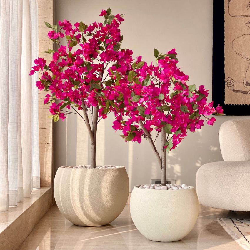 Elegant Design Artificial Pink Bougainvillea Plant Without Pot | 5 Feet